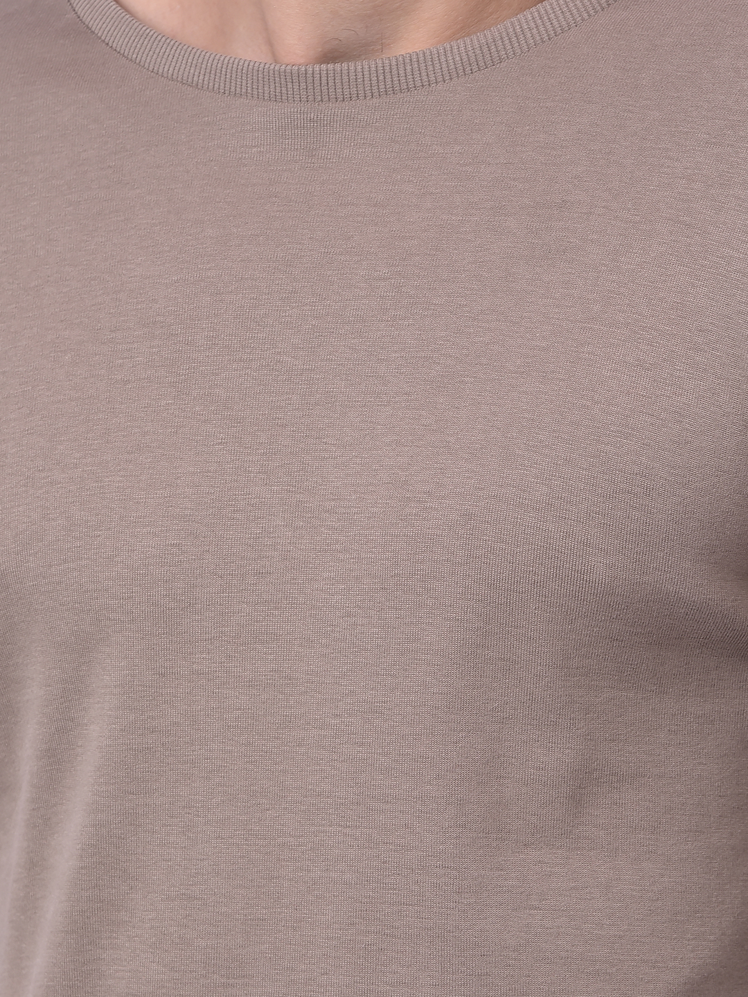 Numero Uno Men Brown Crew Neck Slim Fit T-Shirt